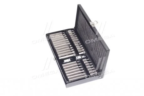 Набір насадок викруткових: адаптери 1/2", 3/8", HEX SPLINE TORX CrV [мет. Кейс] 40 шт YATO YT-0400