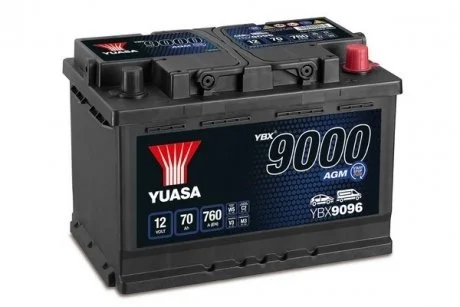 Аккумулятор AGM 70Ah YUASA YBX9096