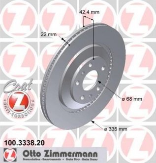 Тормозной диск ZIMMERMANN 100333820