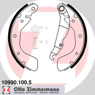 Тормозные колодки барабанные ZIMMERMANN 109901005 (фото 1)