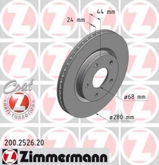 Гальмівний диск ZIMMERMANN 200252620