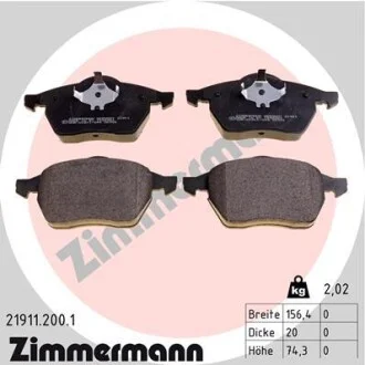 Колодки тормозные ZIMMERMANN 21911.200.1