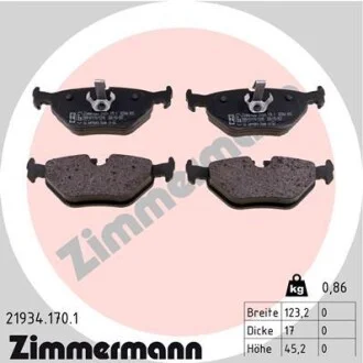 Гальмівні колодки дискові ZIMMERMANN 219341701