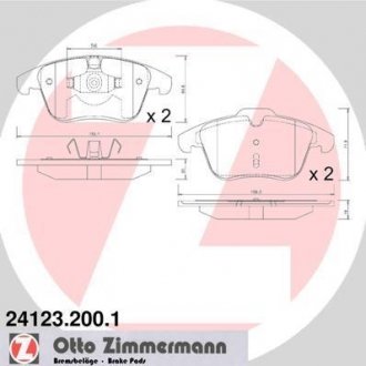Гальмівні колодки передні Ford Mondeo 2007- ZIMMERMANN 241232001