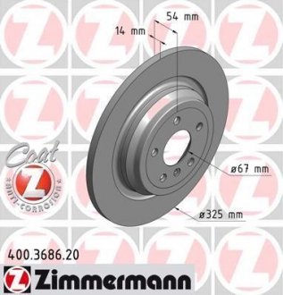 Тормозной диск ZIMMERMANN 400368620 (фото 1)