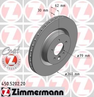 Тормозной диск ZIMMERMANN 450520220