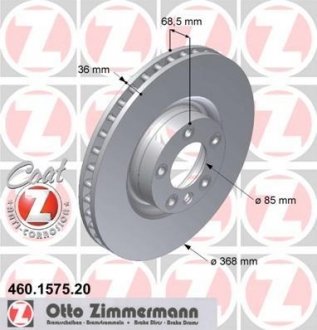 Гальмівний диск ZIMMERMANN 460157520