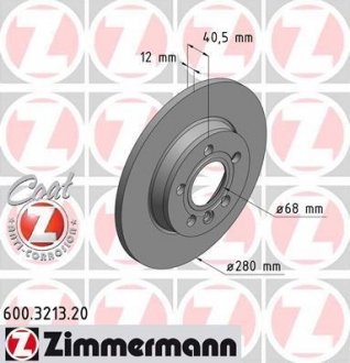 Тормозной диск ZIMMERMANN 600321320
