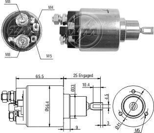 Реле втягивающее стартера ZM ZM 1474