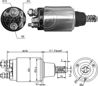 Реле втягуючого стартера ZM ZM 1640