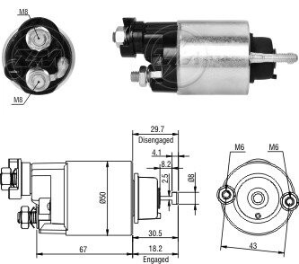 Реле втягуючого стартера ZM ZM 2705