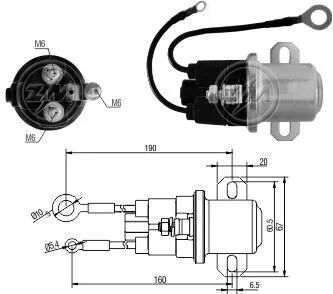 Реле втягивающее стартера ZM ZM 3408