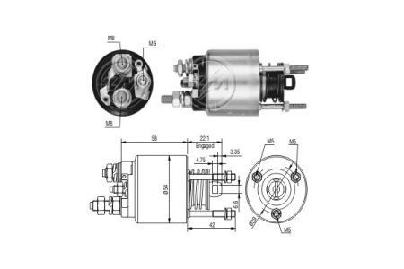 Реле втягуючого стартера ZM ZM 3595