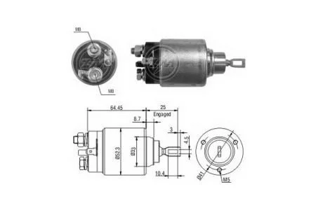 Реле втягивающее стартера ZM ZM 373
