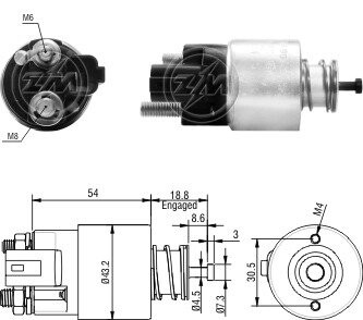 Втягивающее реле стартера ZM ZM391