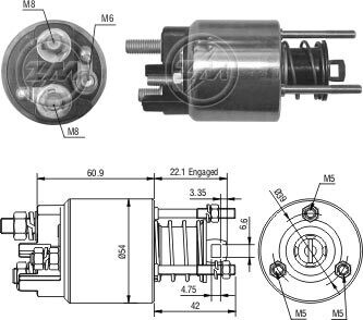 Реле втягивающее стартера ZM ZM 395