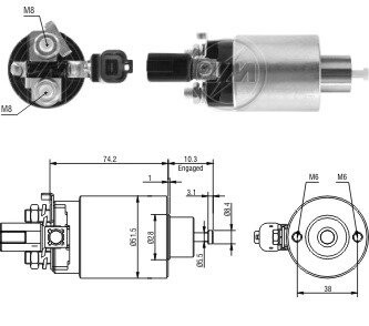 Реле втягуючого стартера ZM ZM 4695