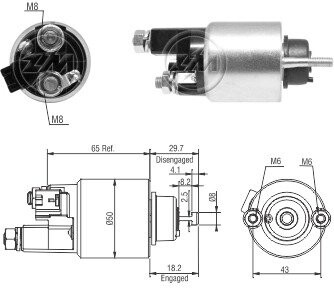 Реле втягивающее стартера ZM ZM 4708