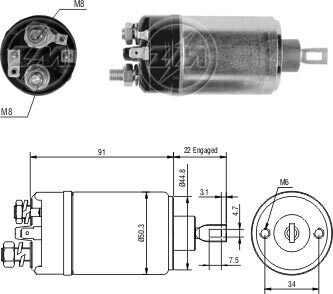 Реле втягуючого стартера ZM ZM 524