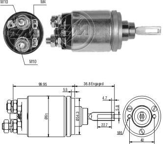 Реле втягуючого стартера ZM ZM 541