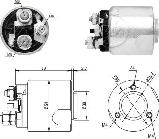 Реле втягуючого стартера ZM ZM 5495
