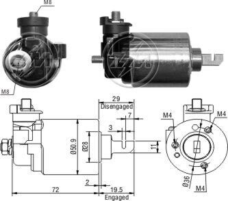 Реле втягивающее стартера ZM ZM 605