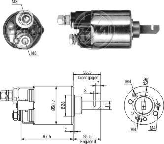 Реле втягивающее стартера ZM ZM 606