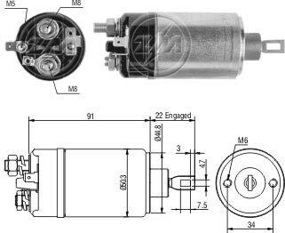 Реле втягуючого стартера ZM ZM 623