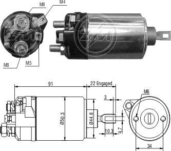 Реле втягивающее стартера ZM ZM 628