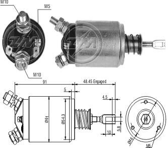 Реле втягуючого стартера ZM ZM 633