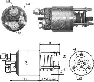 Реле втягуючого стартера ZM ZM 6395