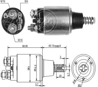 Реле втягуючого стартера ZM ZM 648