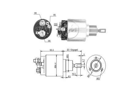Реле стартера, що втягує. ZM ZM675