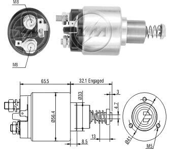 Реле втягуючого стартера ZM ZM 676