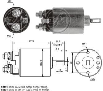 Реле втягуючого стартера ZM ZM 680