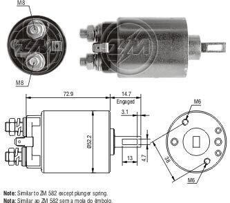 Реле втягуючого стартера ZM ZM 681