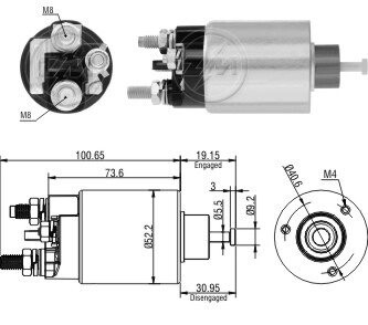 Реле втягивающее стартера ZM ZM 6860