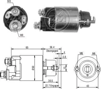 Реле втягивающее стартера ZM ZM 702