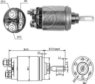 Реле втягуючого стартера ZM ZM 741