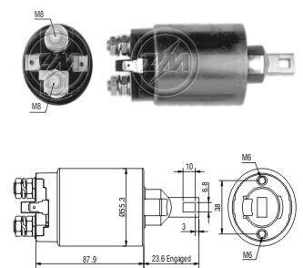 Реле втягивающее стартера ZM ZM 891